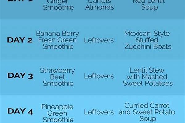 Whole-foods Vegan Meal Schedule